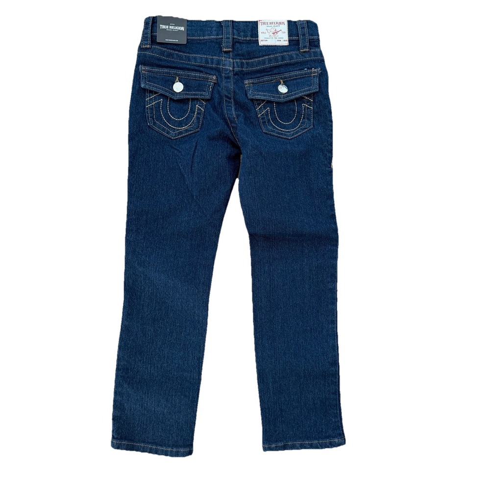 NWT True Religion Girls Geno Relaxed Slim Denim Jeans Size 6 Adjustable Waist